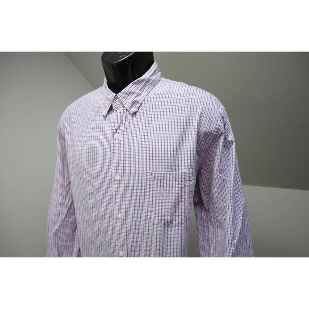J Crew Flex Wash Dress Shirt Classic Casual Button Up Long Sleeve Mens Sz‎ XL
